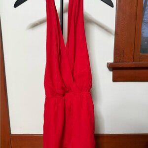 Superdown Vibrant Red Romper